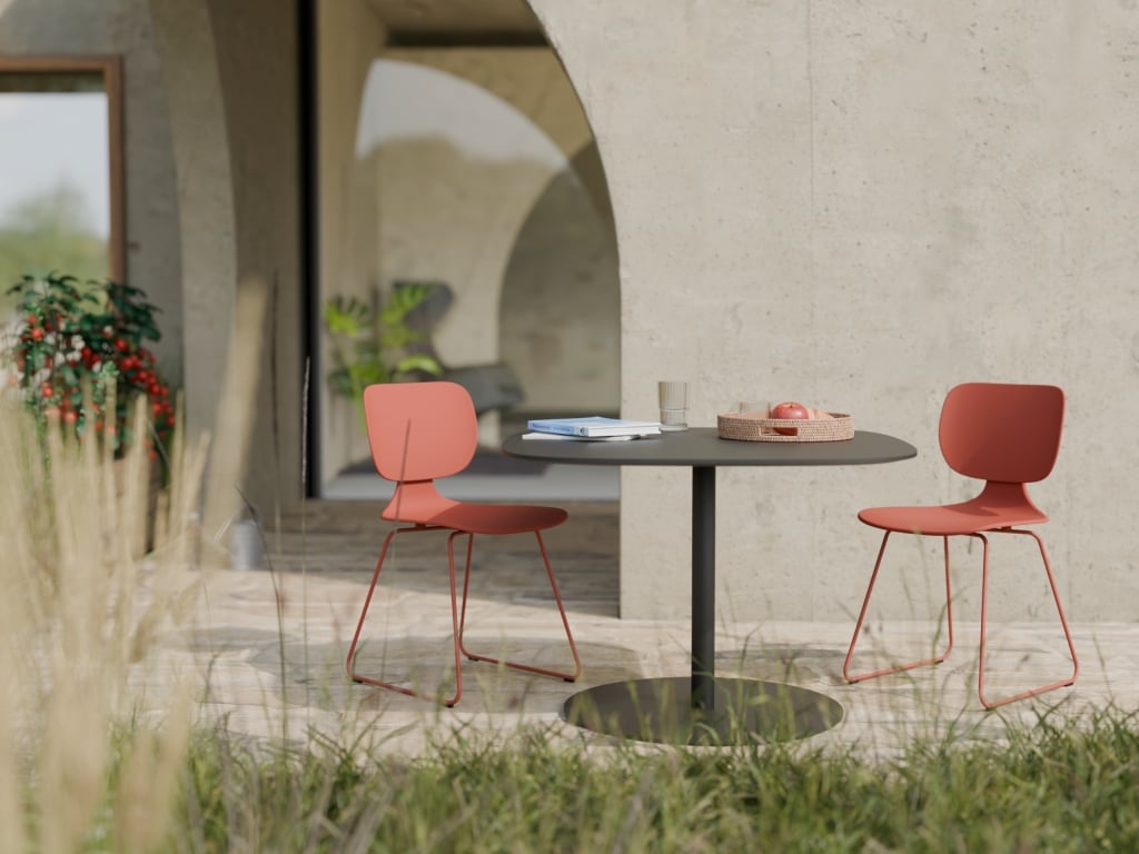 Outdoor-Stühle aus nachhaltigen Materialien.